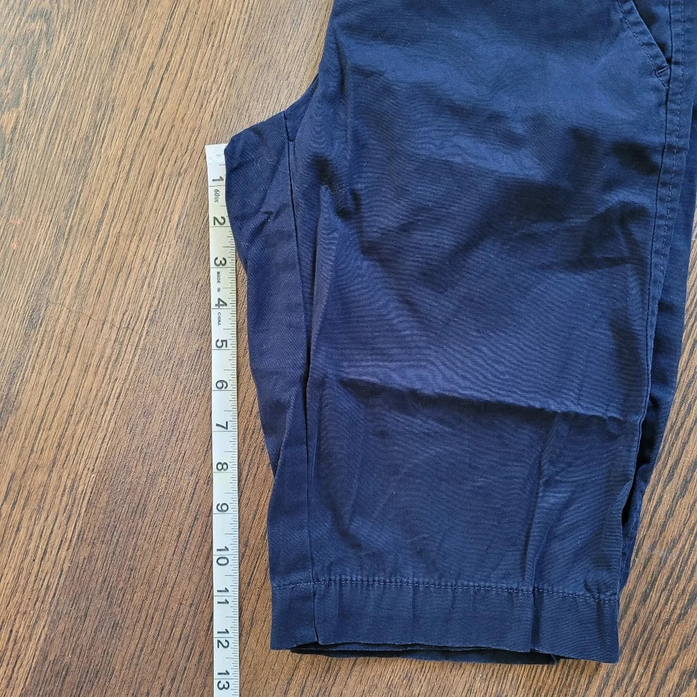 J. Crew Navy Blue Chino Classic Twill Cotton Shorts City Fit Size Women's 0 - Picture 6 of 8